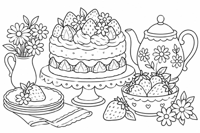 Strawberry shortcake coloring page